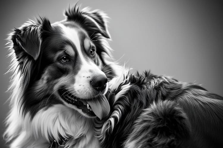 Black and White Australian Shepherd Grooming